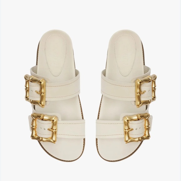 Schutz Women's Enola Sporty Leather Sandals in Pearl